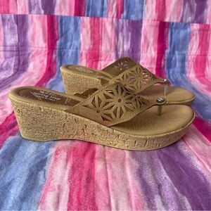 Spring Step Wedge Sandals leather insole made in Italy size EU 41 US 10-10.5